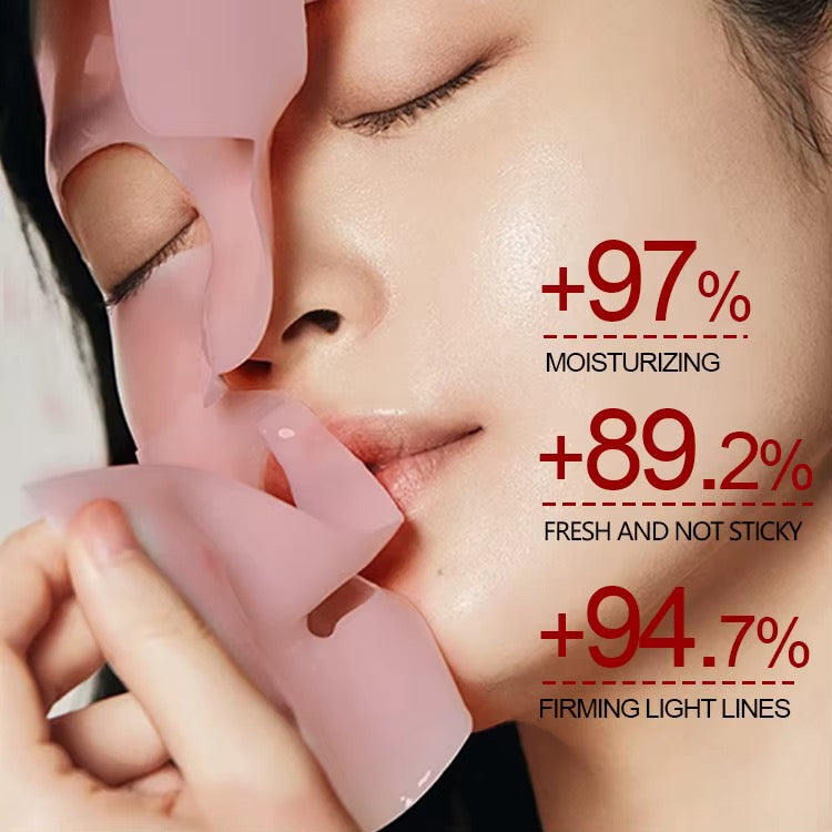 GD PDRN Pink Collagen Gel Mask 4 Sheets Salmon DNA Color Changing Pink Glow Collagen