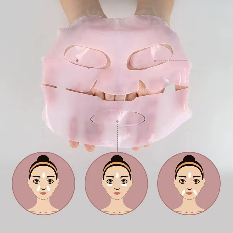 GD PDRN Pink Collagen Gel Mask 4 Sheets Salmon DNA Color Changing Pink Glow Collagen
