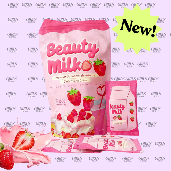 Girls Detox Beauty Powder Milk Face Strawberry Glutathione Powder