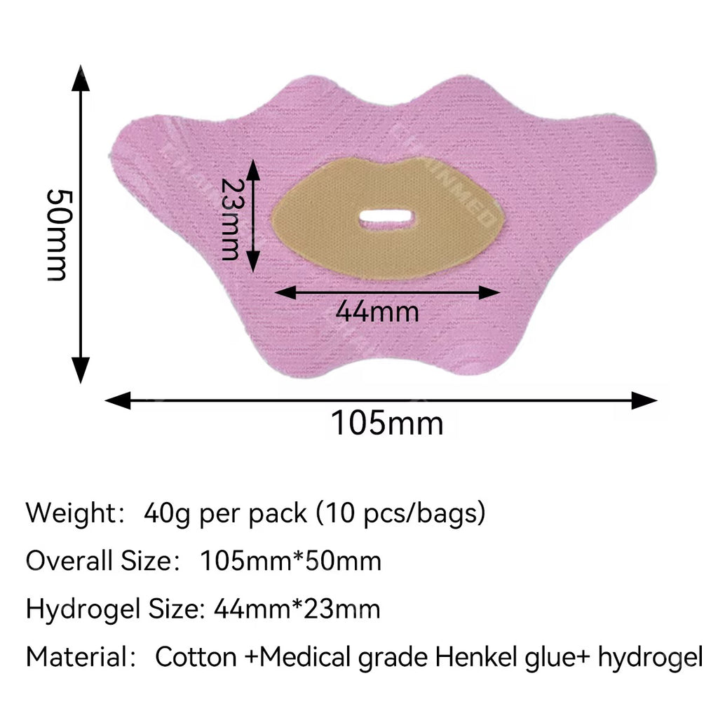 2 pcs GirlsDetox Bio Active Infused Vitamin E Collagen Hydrogel Pink Mouth Tape