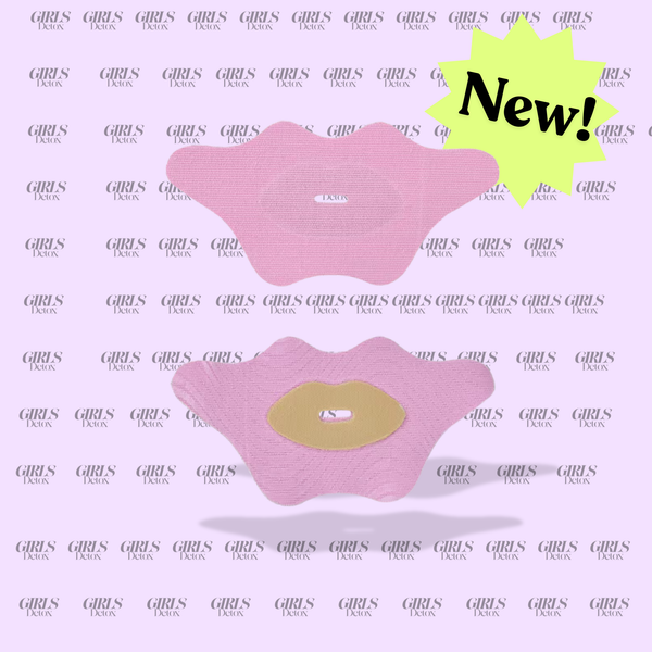2 pcs GirlsDetox Bio Active Infused Vitamin E Collagen Hydrogel Pink Mouth Tape