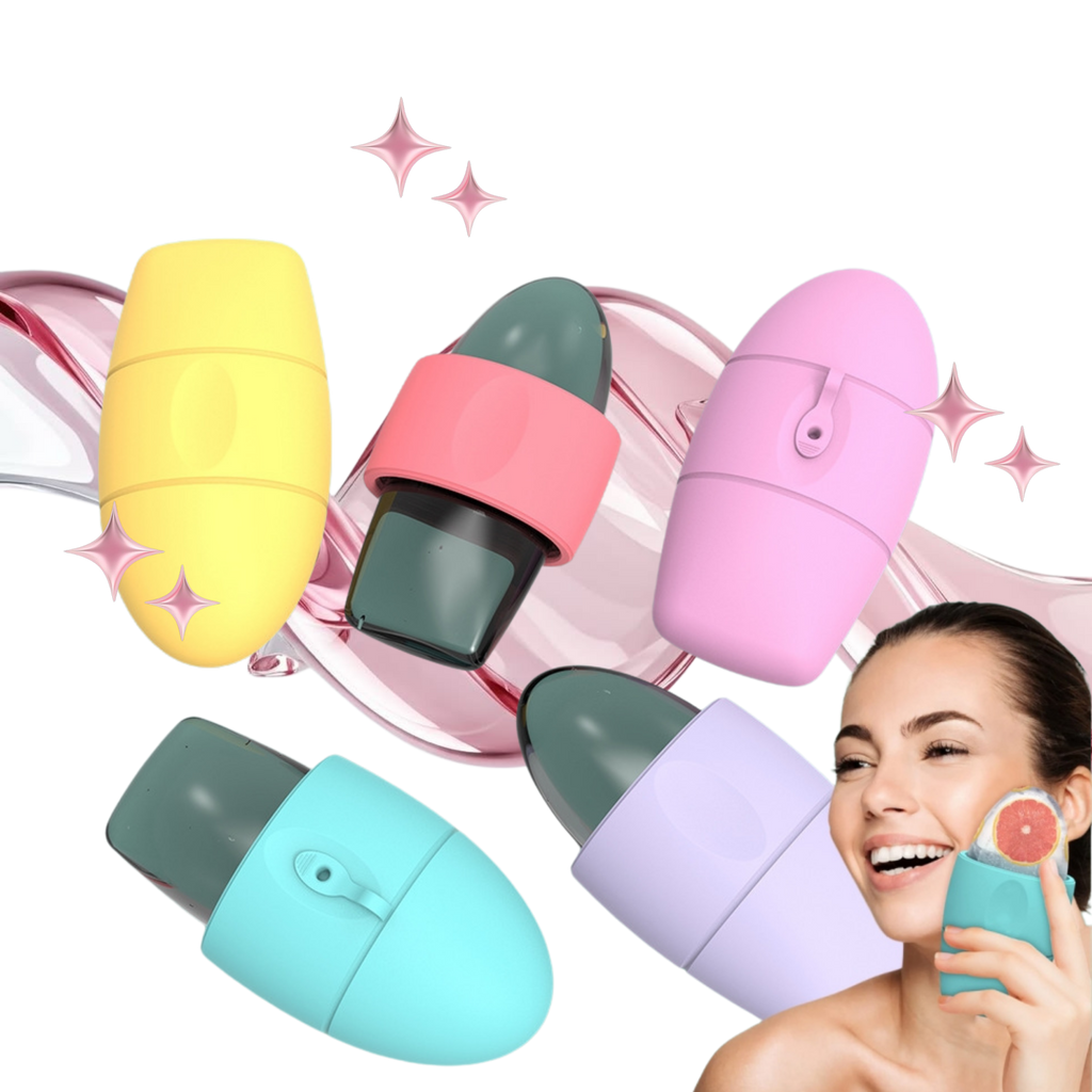 Silicone Ice Face Roller Contour Shrink Pores Remove Dark Circles Massage Skin Beauty Facial Roller For Eyes Neck Skin Care Tool
