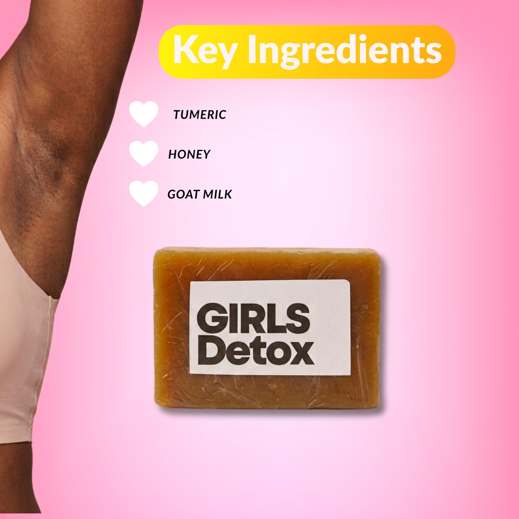 Girls Detox ingredients graphic with refined professional lighting