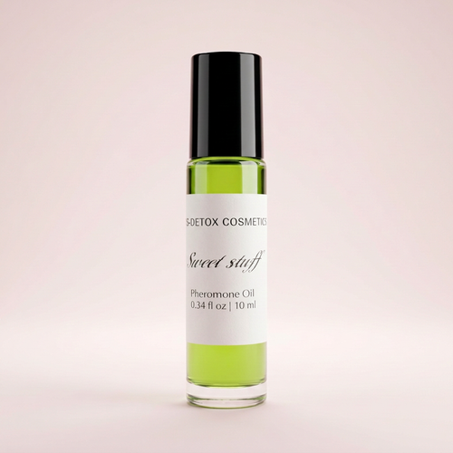Pheromone oil on pink with corrected volume label